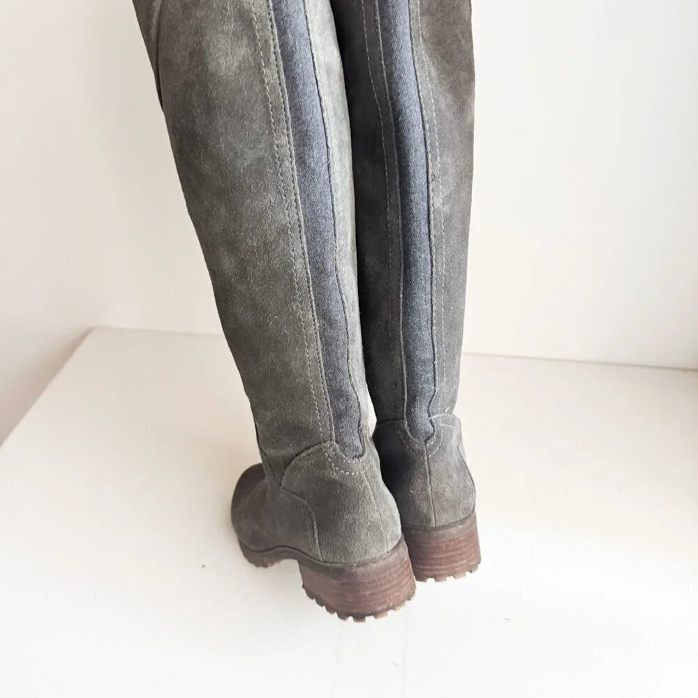 Lucky Brand Grey Suede Tall Boots 5.5